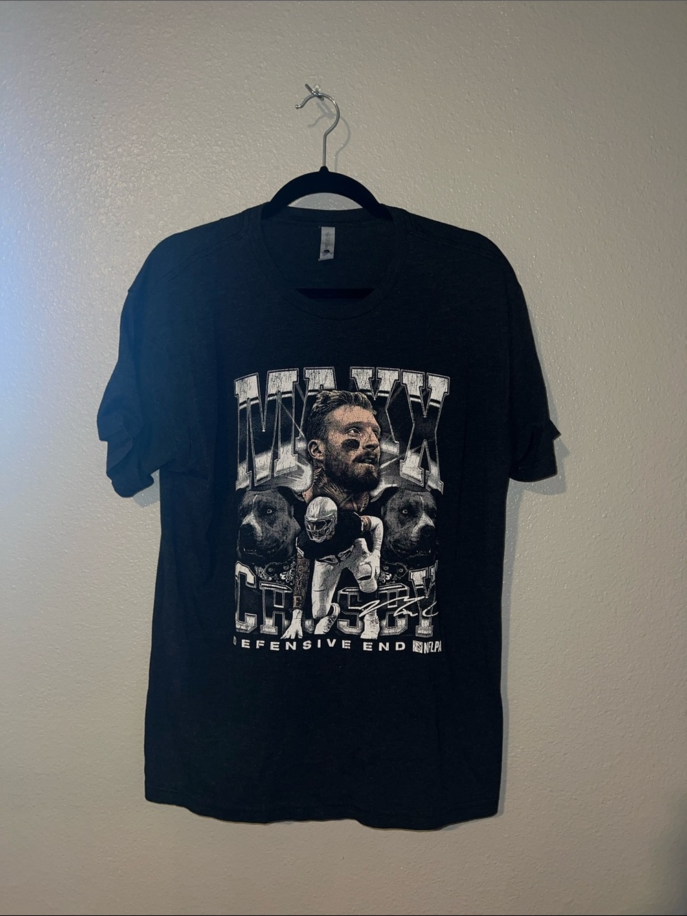 Next Level Apparel Raiders Crosby Black Graphic Men’s Short Sleeve T-Shirt